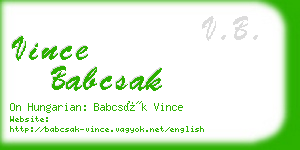 vince babcsak business card